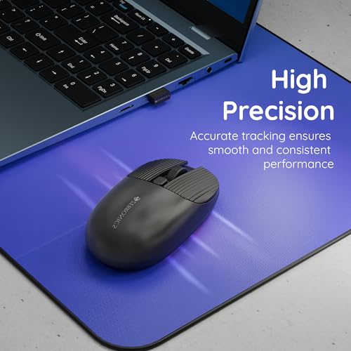 Image of Zebronics Freego Pro Wireless Mouse, 2.4GHz, Up to 1600 DPI, 3-Level DPI Switch, 4 Buttons, USB Nano Receiver, High Precision, Power Saving Mode, Ergonomic Design, Multi-Surface Support (Black)