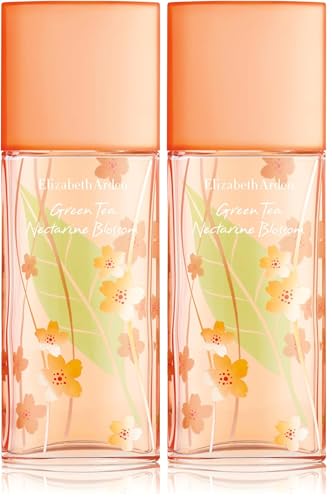 Elizabeth Arden - Green Tea Nectarine, Eau de Toilette, Perfume con Té Verde, con Notas de Melocotón y Bergamota, Aroma Afrutado, Perfume para Mujer - 100 ml (Paquete de 2)
