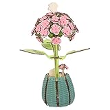 Milisten 1 Set de Rompecabezas Floral: Hortensia 3D - Kit de Rompecabezas de Madera 3D para Armar a Mano - Modelo Creativo de Ramo para Amantes de las Plantas