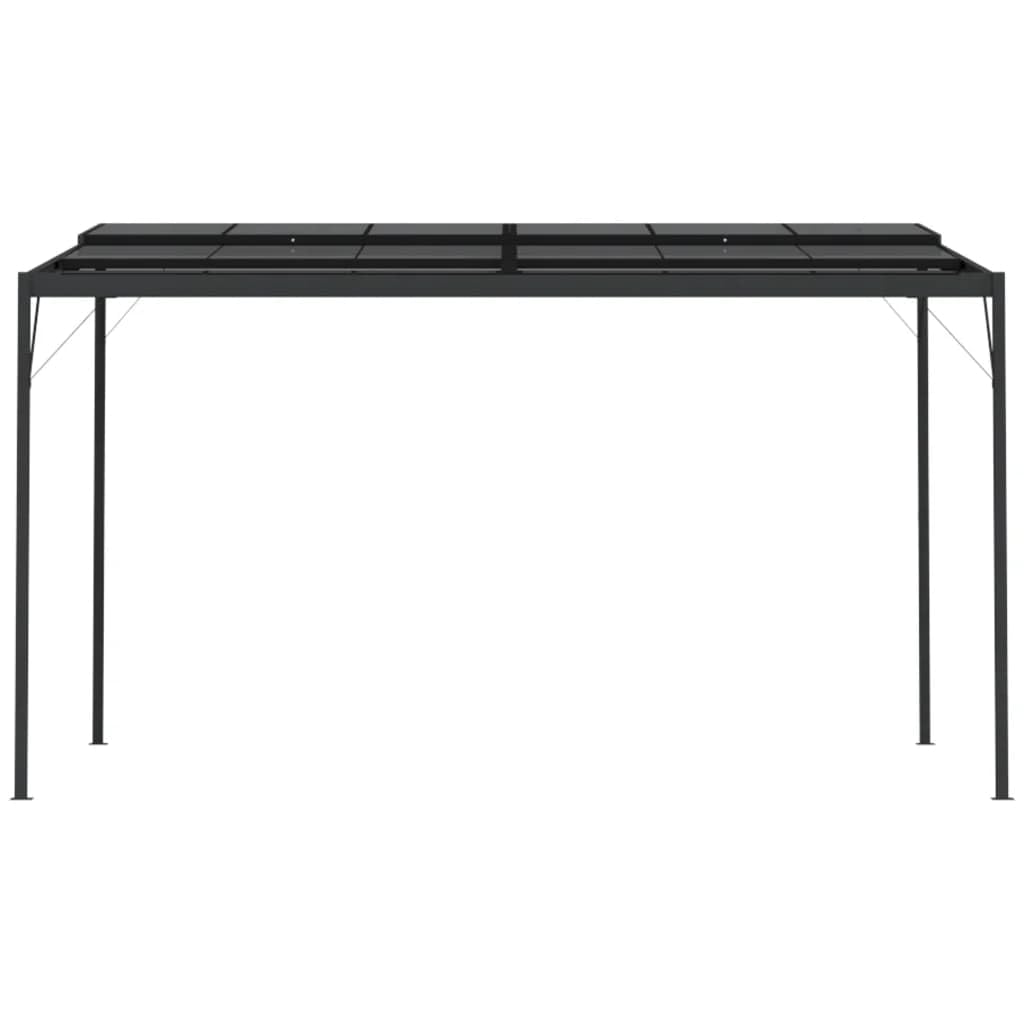 Pawilon ogrodowy, antracyt, 4 x 3 x 2,5 m, aluminium i stal, ze stabilnym dachem, na taras, balkon i imprezę w ogrodzie, idealny na grillowanie, wesele, festiwal i wydarzenie