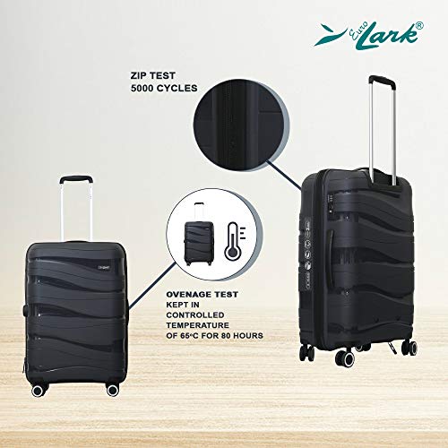 Image of Cosmos Luggage Trolley Suitcase for Travelling (Charcoal Grey, Midnight Blue, Teal Green and Pink) (Midnight Blue, Set of 3)