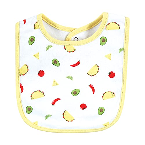 Image of Hudson Baby Unisex Baby Cotton Bibs, Taco Truck, One Size