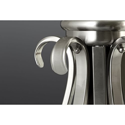 Image of Progress Lighting Torino Collection 3-Light Etched Glass Transitional Inverted Pendant Light Brushed Nickel