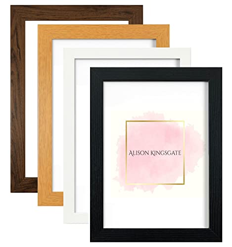 Modern 14x10 inch Picture Frame Black With Safe Perspex Front & Wall Hanging Hooks - Use In 14x10 frame - Photo Frame - 25x35cm Picture Frame (14