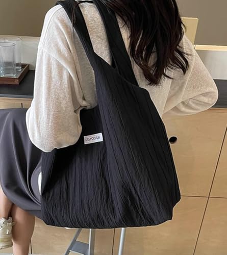 Pocadri Women Soft Fabric Shoulder Bag Large Capacity Tote Purse Casual Handbag Work Shopping Travel4