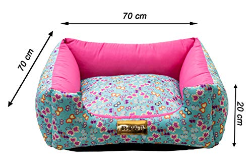 Cama Luxo Para Cachorro Luppet Médio Grande Porte Acima de 13kg Rosa Borboleta GG