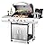 R.W.FLAME 4-Burner Propane Gas Griddle Grill Combo with Porcelain-Enameled Cast Iron Grates & Griddle, 42,000 BTU,561 sq.in. BBQ Grill with Side Burner for Patio Garden Barbecue Camping, Silver