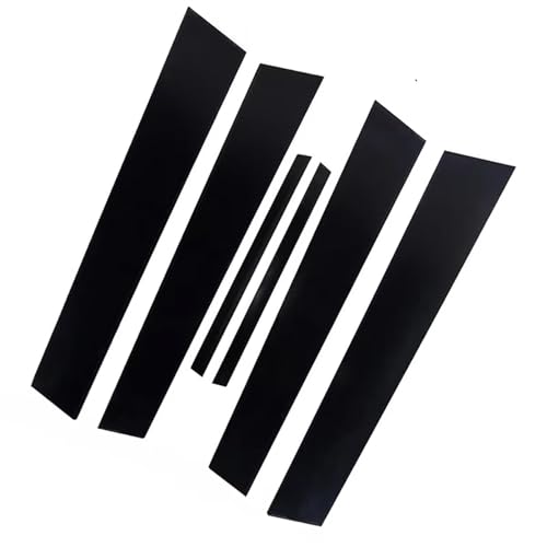 Pilares de coche negro brillante para Civic Sedan 2006-2011, molduras exteriores de 6 piezas