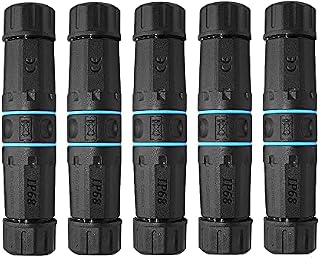 DRY-CONNECT (5-Pack RJ45 IP68 Waterproof Network Cable Connector Female Outdoor LAN Coupler Adapter Cat5/5E/6A