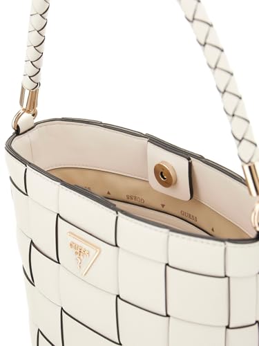 GUESS Maylee sac seau blanc crème avec bandoulière réglable - 4