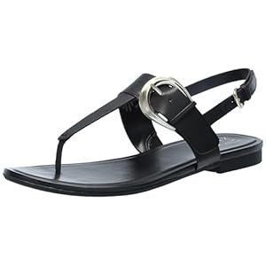 Naturalizer Womens Taylor T-Strap Slingback Flat Sandal