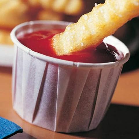 250 x Paper Souffle Cups 2oz Disposable Waxed Paper Ramekin, Sauce Pots 250 lots Cover