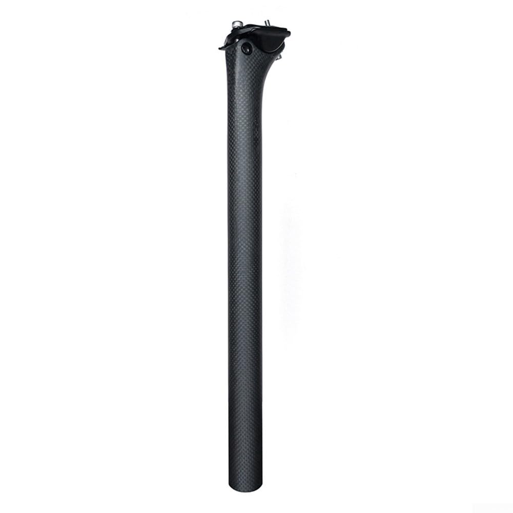 Tija de sillín ligera de fibra de carbono de 180 g, compatible con bicicletas de montaña y carretera 27 2/30 8/31 6 mm, tamaños 350/400 mm de longitud