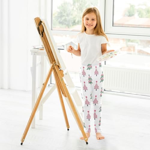 CaTaKu Girls Leggings Christmas Trees Buffalo Leggings for Girls Kids Athletic Workout Yoga Pants Size 4-10T2