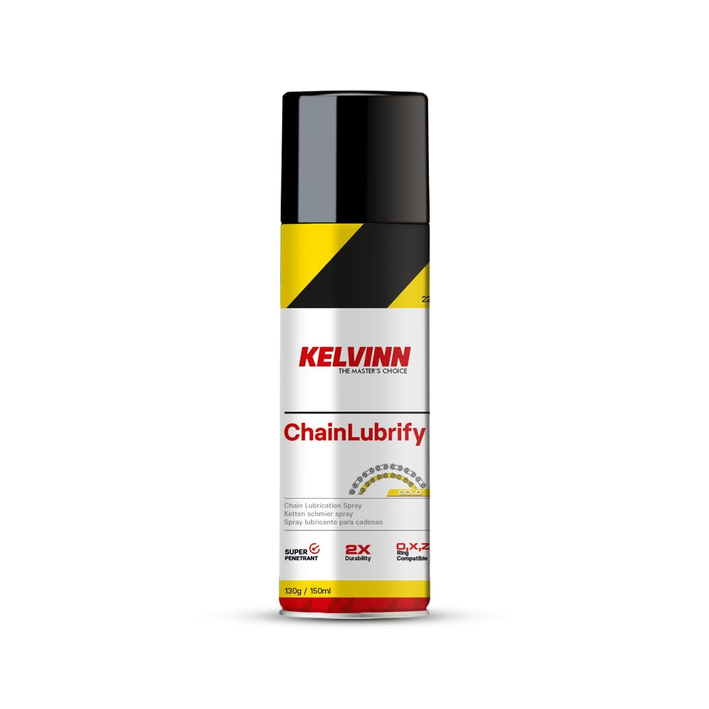 KELVINN Bike Chain Lube, 150ml- Tear & Noise-Reducing Lubricant for Rain & Corrosion Protection | Prevents Sling-off & Chain Breakage | Extends Chain Life – Gold-image-26