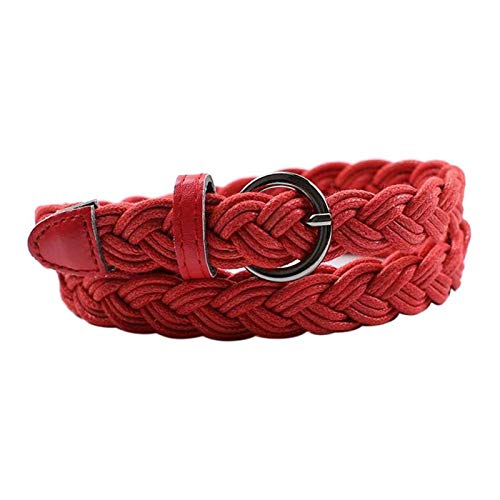 Women Weaved Waist Belt Skinny Braided Waistband Retro Waist Belts Red | Clothing, Shoes & Accessories | Womens Accessories | Belts-image-49