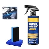 Advanced Car Quick-Acting Coating Agent Spray, Ceramic Car Coating Spray for Shine & Protection, Auto Detailing Paint Protector & Car Scratch Remover, Hydrophobic Wax Polish for Vehicles (1 set)