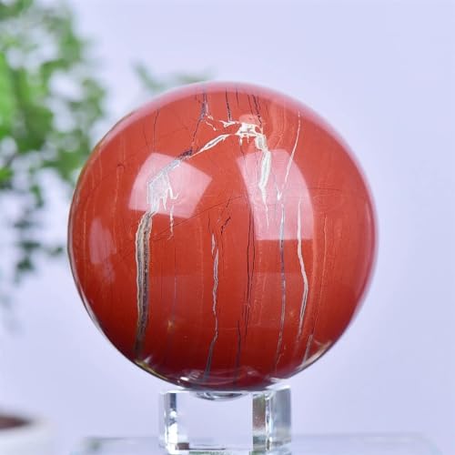 Boule de jaspe rouge authentique et quartz naturel de collection 310-400g - 2