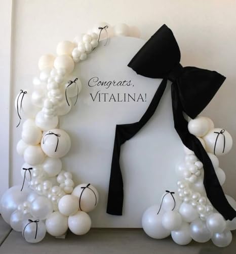 Image of KBZVNAF Pearl White Latex Party Balloons 50 Pack 12 inch | White Ivory Helium Matte Balloons for Wedding Bridal Shower Baby Shower Birthday Party Decorations