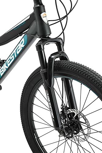BIKESTAR Kinder Fahrrad Fully Mountainbike 21 Gang Shimano, Scheibenbremse ab 8 Jahre | 24 Zoll Kinderrad MTB | RISIKOFREI TESTEN – Bild 7
