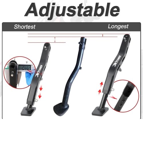 Béquille latérale réglable pour moto KLR650 de 2008 à 2025 et Adventure
