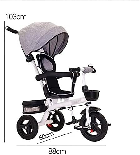 Miniatura 3 de DYCIN Triciclo plegable para niños pequeños triciclo 4 en 1 con bloqueo de pedal y ruedas silenciosas apto para niños de 6 meses a 6 años juguete