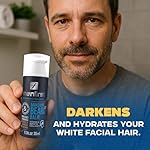 MENFIRST Darkening Beard Balm for Men with Sensitive Skin – Gray & White Hair Reducing Leave-In Conditioner with Keratin, Collagen & Vit. E – Dark Shades – 1 Fl Oz (Pack of 1) - Image 4
