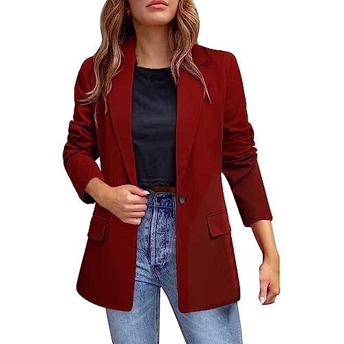 Blazer Damen Lang Nicht angemeldete Lang Ärmel Regenmantel Strickjacke...