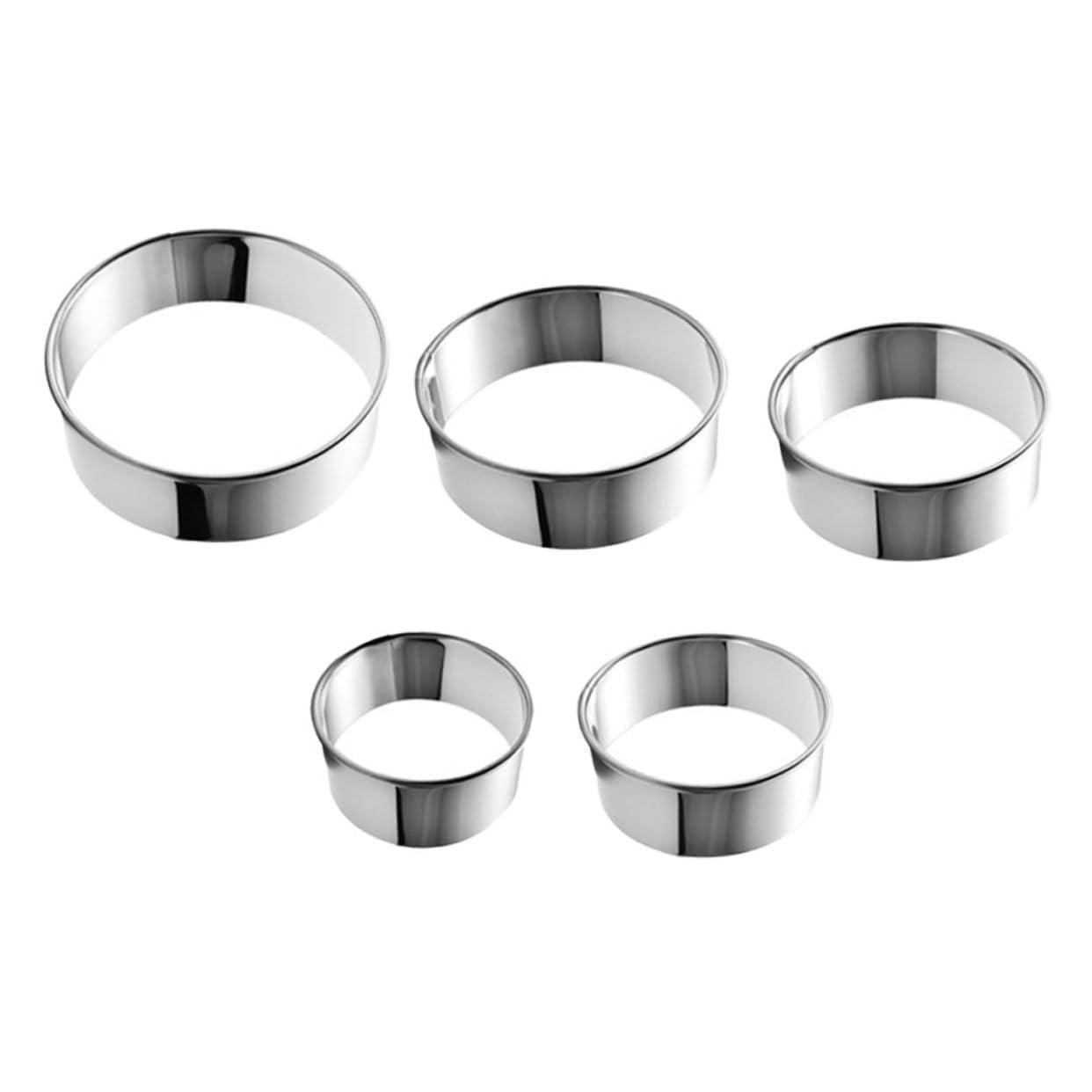 GLEAVI 1 Set Round Stainless Steel Mousse Ring Baking for Pastries Cakes Tarts Non Stick Design Easy to Clean for DIY Desserts and Baking Supplies