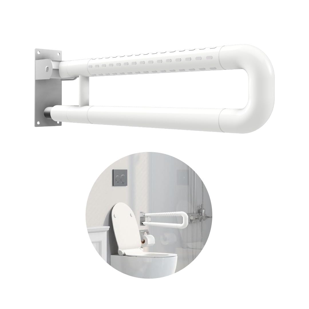 AGEasy (Max Group) Stainless Steel Flip-Up Grab Bar with Anti-Slip Nylon Grip -17 inches, Ideal for Shower, Toilet & Bedside | Space Saving Design - Safety Bar for Elderly, Handicap & Pregnancy (B0CW9WVFKF) Amazon Price History, Amazon Price Tracker
