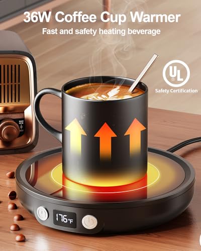 SWEETFULL 36W Mug Warmer with Digital Display and Timer