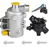 Electric Engine Water Pump 11517586925 & Thermostat Fit for BMW 325i 325xi 328i 328xi 330i 330xi 525i 525xi 528i 528xi 530i 530xi x3 x5 z4 Replaces OE# 11517521584 11517546994 11517563183 11517586924