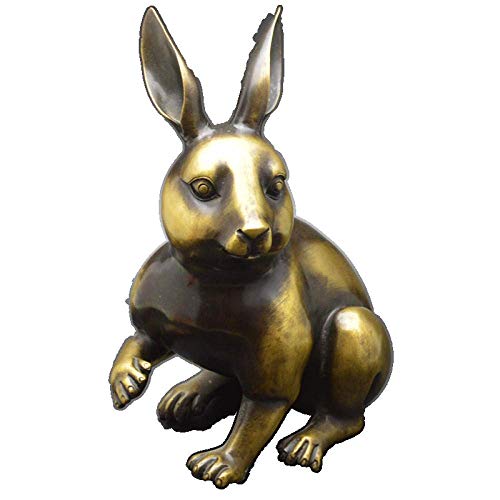 Décoration de maison statue lapin cuivre entrée chaleureuse H3TF5J