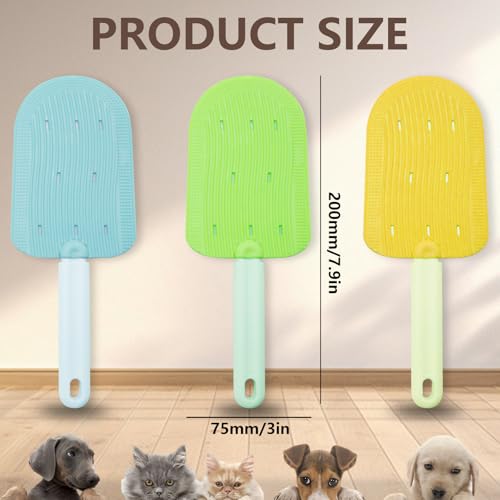 Image of 3Pcs Cat Tongue Comb, Cat Comb Brush Shedding Household Tools Supplies, Lovely Cat Grooming Supplies Cat Brushes Tools for Indoor Cats, Cat Tongue Comb Suitable for Cat Massage and Cat Hair Cleaning