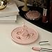 DELIGHTS GALORE Ceramic Elephant Jewelry Tray - Hand-Painted Trinket Dish & Ring Holder for Dresser, Elephant Themed Home Decor Organizer Bowl for Nightstand, Bathroom Counter (Pink)