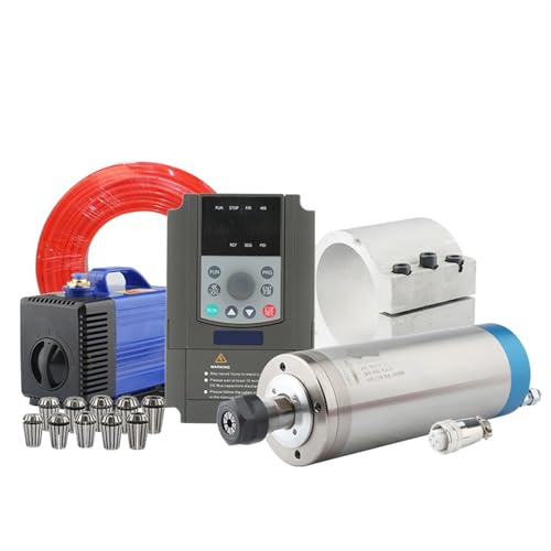Spindle motor 2.2kw ER20 Water-Cooled Spindle Kit + Inverter + 80mm Spindel Clamp + Water Pump + ER20 Chuck Router Milling Machine(2.2kw 380V)
