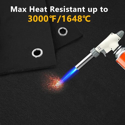 Image of Graphite Carbon Welding Blanket Fireproof, Flame Resistant up to 3000℉ Brazing Soldering Felt, Soldering Flame Retardant Protective Mat, Brazing Heat Shield for Torch, Plumbing, 12 inch x 12 inch