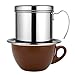 Hemoton Caffettiera in Acciaio Inox Macchina per Caffè Macchina per Caffè Espresso Filtro per Caffè Contenitore per Infusione di Tè per Cucina Domestica