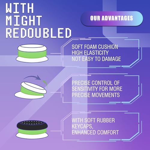 Image of 6 Pack Precision Rings for PS4 /5, Precision Rings for Xbox, Compatible with Xbox Controllers Accessories-Control with Soft Silicone Rings - Compatible with Fortnite & FPS Games,Black+Purple+Green