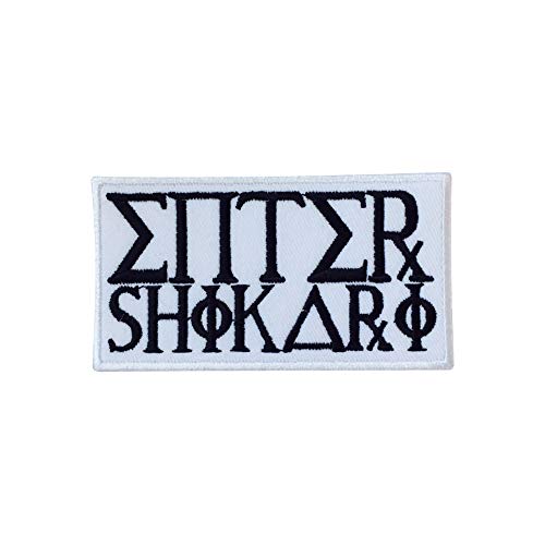 REAL EMPIRE Parche bordado para planchar con texto en inglés «Enter Shikari»