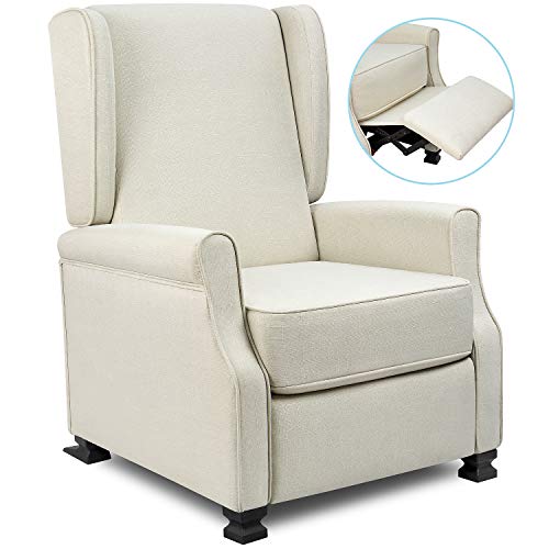 Homall Fabric Recliner Chair Modern Wingback Single Sofa Medieval Living Room Arm Chair