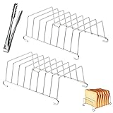 Contenu complet des accessoires : le kit comprend 2 porte-toasts pour airfryer et 1 pince à pain, un ensemble complet pour la préparation du toast. La pince à pain permet de saisir et de retourner le pain en toute sécurité, d'éviter les brûlures et rend l'utilisation du porte-pain plus pratique.