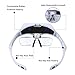 Magnifying Glasses - Headband Magnifier Glasses with 2 Led Light, Hands-Free Interchangeable Headband and 5 Lenses for Close Work