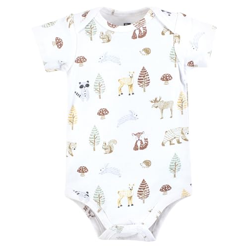 Image of Hudson Baby Unisex Baby Cotton Bodysuits 5-pack