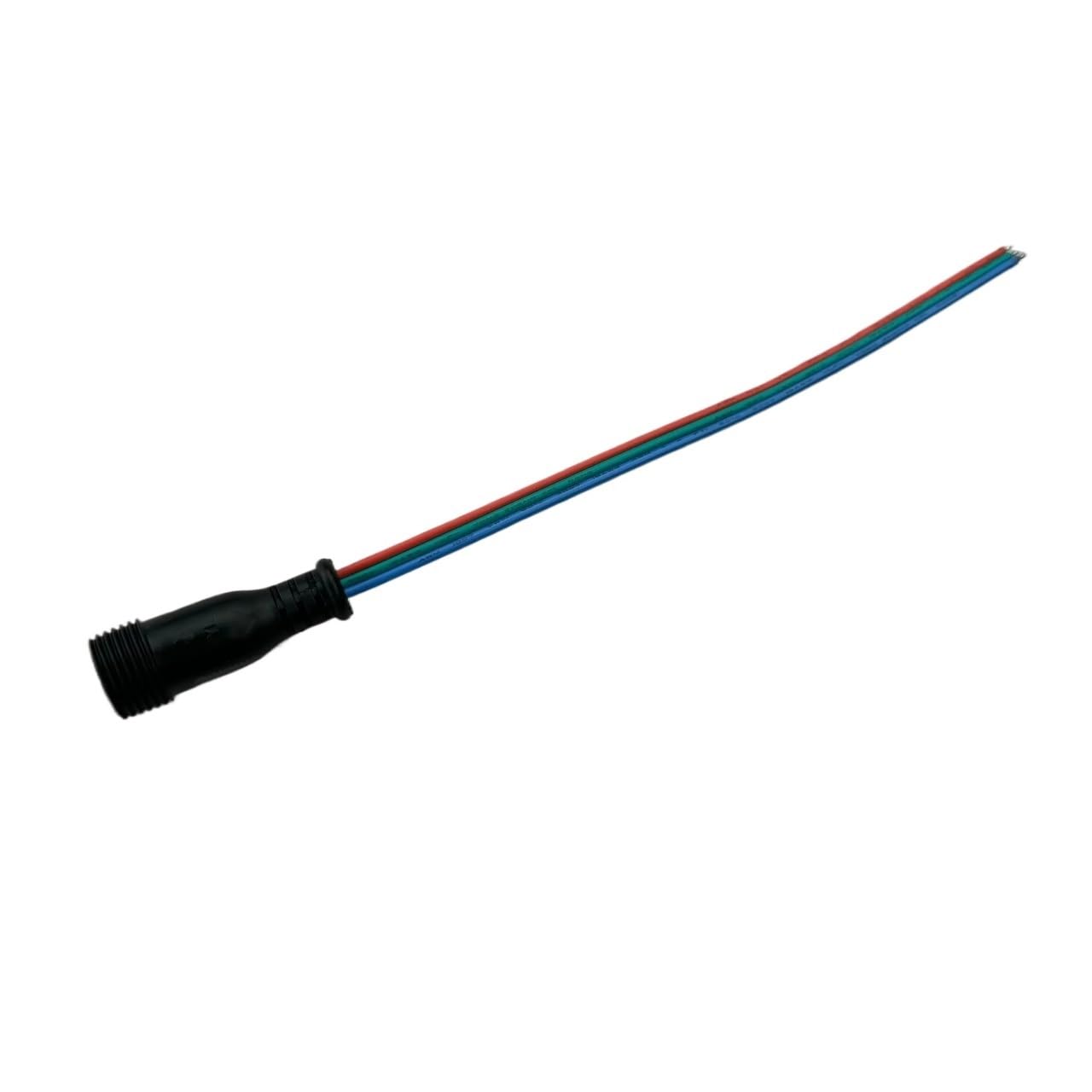 2/3/4 core 18AWG Flat Cable Waterproof Pigtail only Female 13.5mm RayWu/xConnect Color/Black Each Length 20cm/50cm/100cm(XConnect Black 50cm,3 Core)
