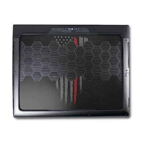 Image of MightySkins Skin Compatible with Alienware M18 R1 (2023) Full Wrap Kit - Thin Red Line | Protective, Durable, and Unique Vinyl Decal wrap Cover | Easy to Apply & Change Styles | Made in The USA