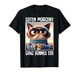 Kaffee Morgenmuffel Mitarbeiter Spruch Lustig Katze Geschenk T-Shirt