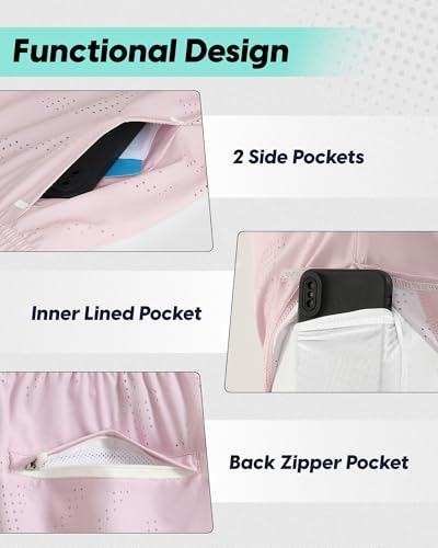 Image of maamgic Mens Running Shorts with Compression Liner 5 inch Quick Dry Workout Shorts Anti-Chafe Gym Shorts 2 in 1 Athletic Shorts