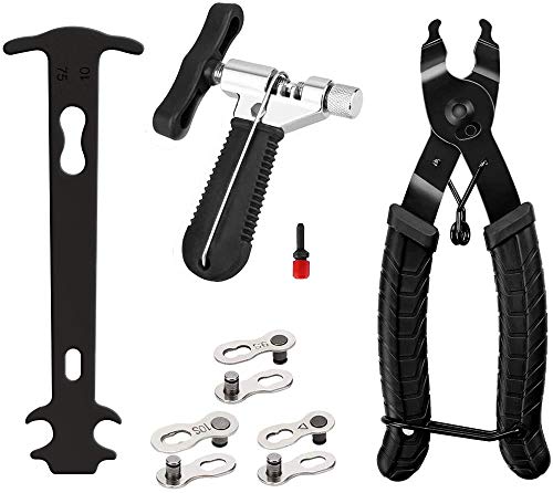 Aspiree Fahrradkettenzange,Fahrrad Kettenwerkzeug Kettennieter,Kettennieter Fahrrad für 7-12 Fach Fahrradkette Kettennietdrücker Ketten Entferner und Fahrrad Reparatur Werkzeug Set Cover