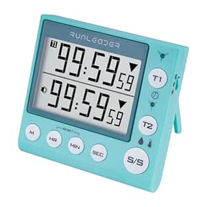 Jayron KT002A 2-Channel Kitchen Timer Magnetic Countdown Timer Clock ...